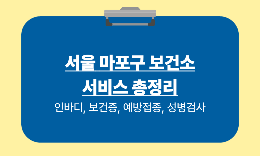 마포구 보건소 서비스