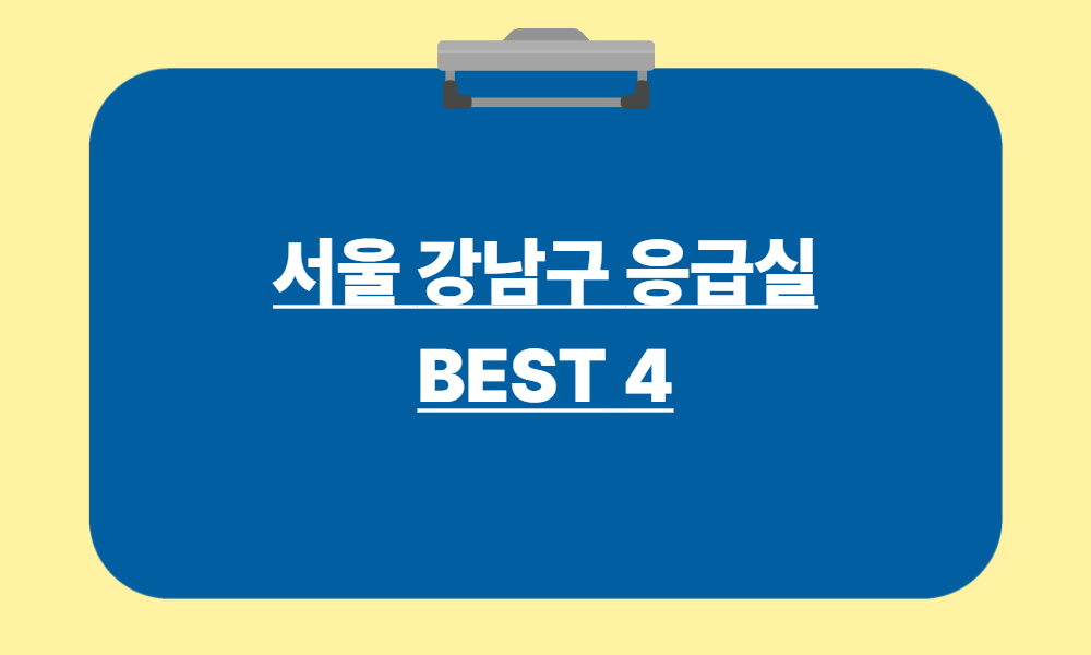 서울 강남구 응급실 추천 BEST 4
