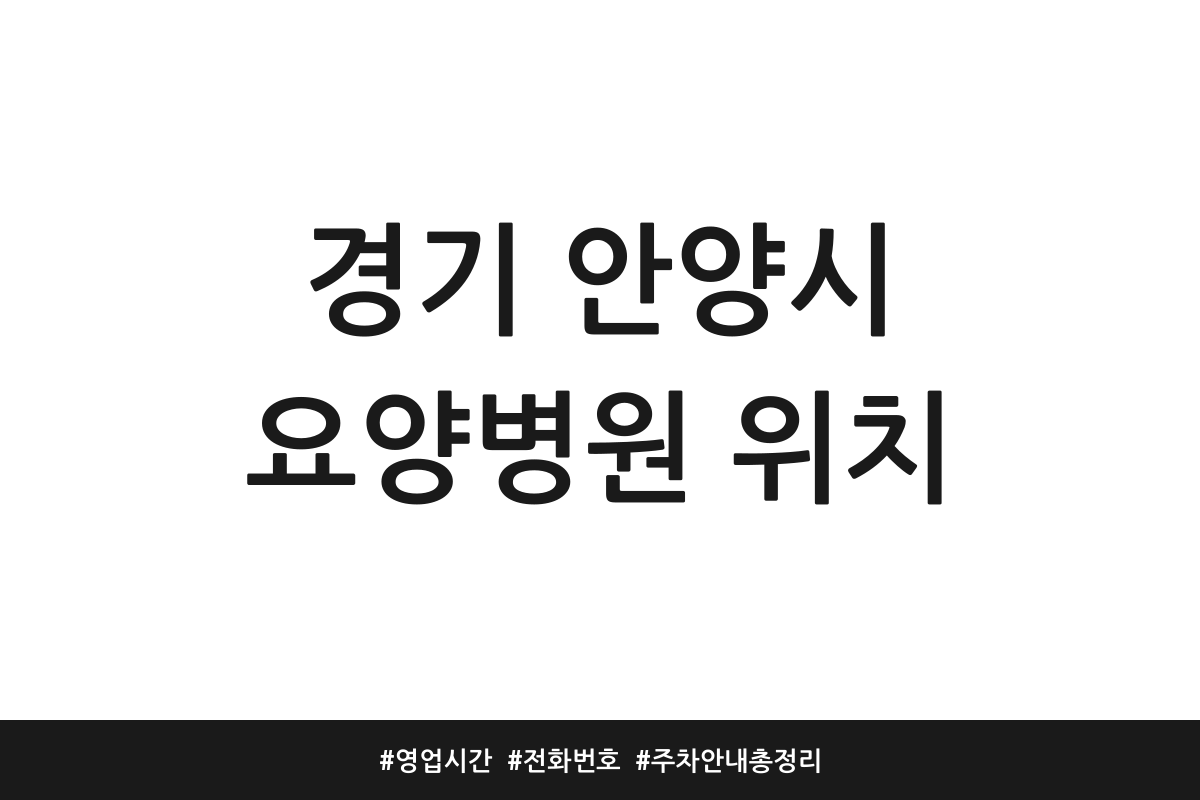 경기 안양시 요양병원