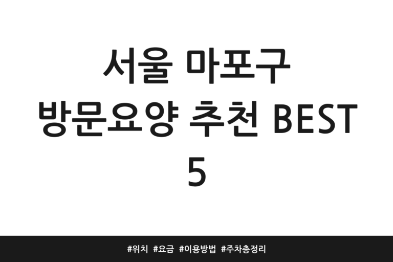 서울 마포구 방문요양 추천